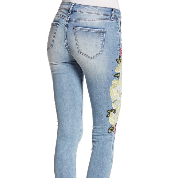 William Rast NEW Embroidered Studded Skinny Ankle Jeans Denim Womens NWT 🎉HP🎉 - Picture 7 of 10